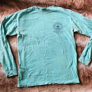 Comfort Colors Teal Small Long Sleeve Top